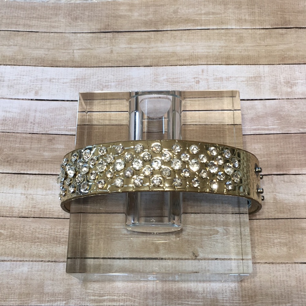 Gold Crystal cuff bracelet croc NEW